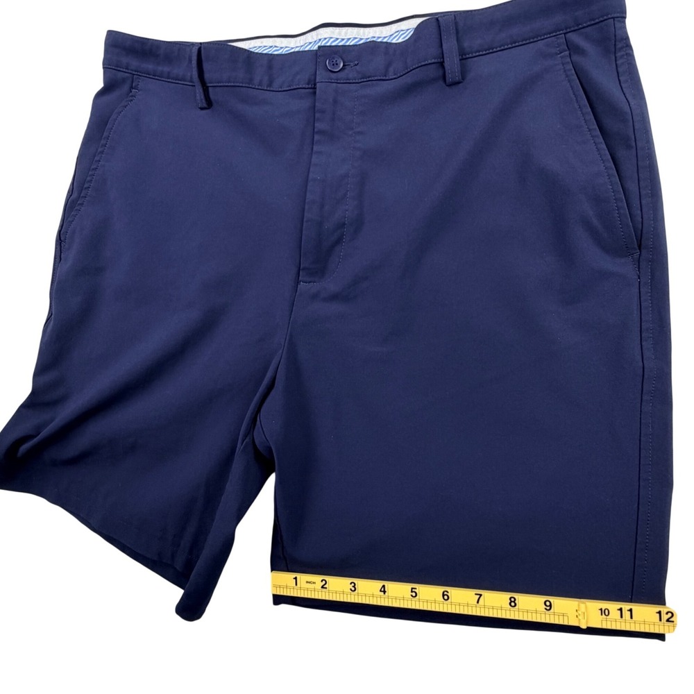FJ FootJoy Performance Golf Shorts Men 40 Navy Blue Spandex Stretch Chino 8" - Picture 11 of 11